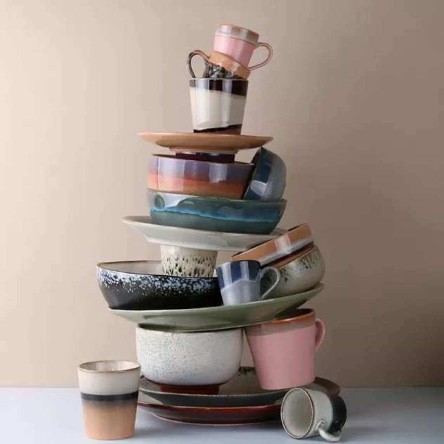 Cups * | 4 Ceramic Cups Expresso 70'S Tableware Hkliving