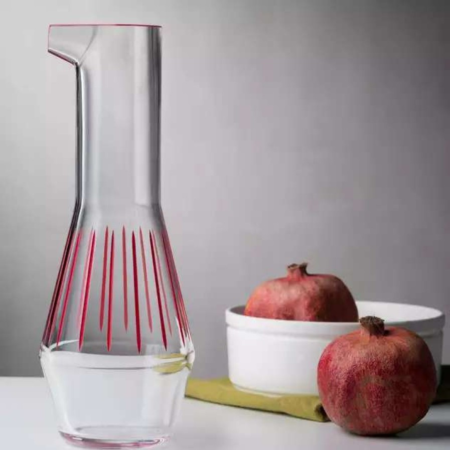 Jugs * | Beak Iris Apfel Inspiration Carafe Nude Glass