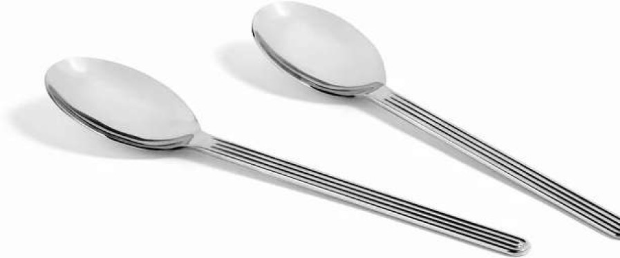 Spoons * | Sunday Set Of 5 Stainless Steel Serving Spoons Hay