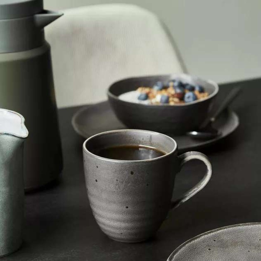 Cups * | Rustic Ceramic Mug Dark Grey House Doctor