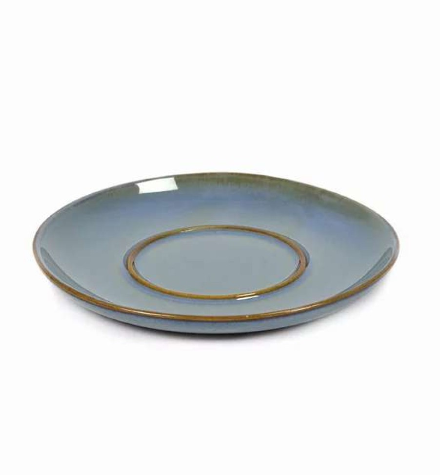 Cups * | Blue Grey Expresso Cup Plate Terres De Reves Serax