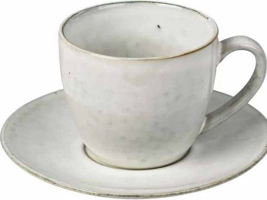 Cups * | Stoneware Cup And Saucer Nordic Sand Broste Copenhagen