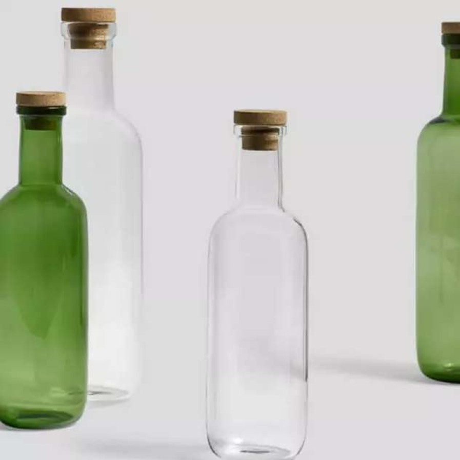 Jugs * | 0. 75 L Clear Borosilicate Glass Bottle Bottle Hay