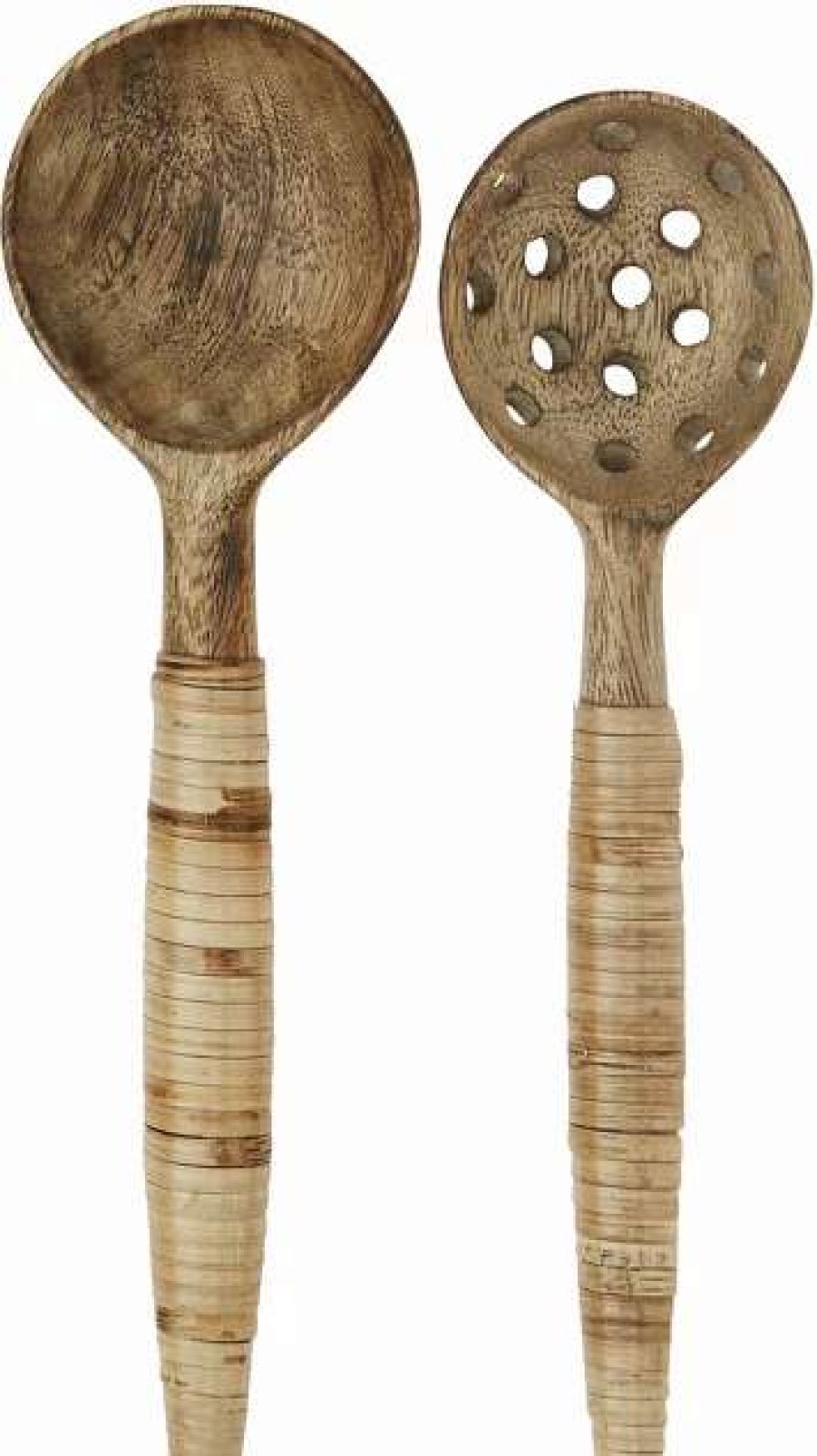 Spoons * | Set Of Wooden Spoons With Cane Madam Stoltz