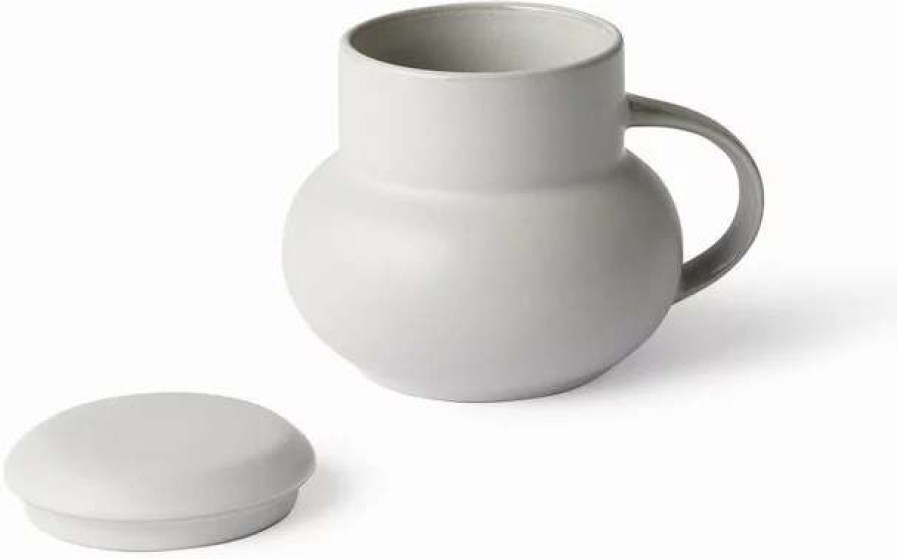 Cups * | Ceramic Bubble Tea Mug M Light Grey Hkliving