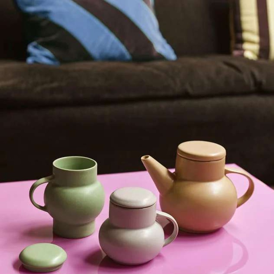 Cups * | Ceramic Bubble Tea Mug M Light Grey Hkliving