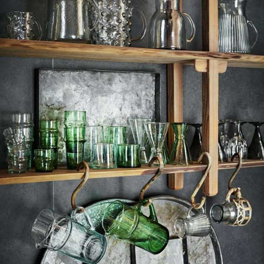 Jugs * | Green Glass Jug Beldi Madam Stoltz