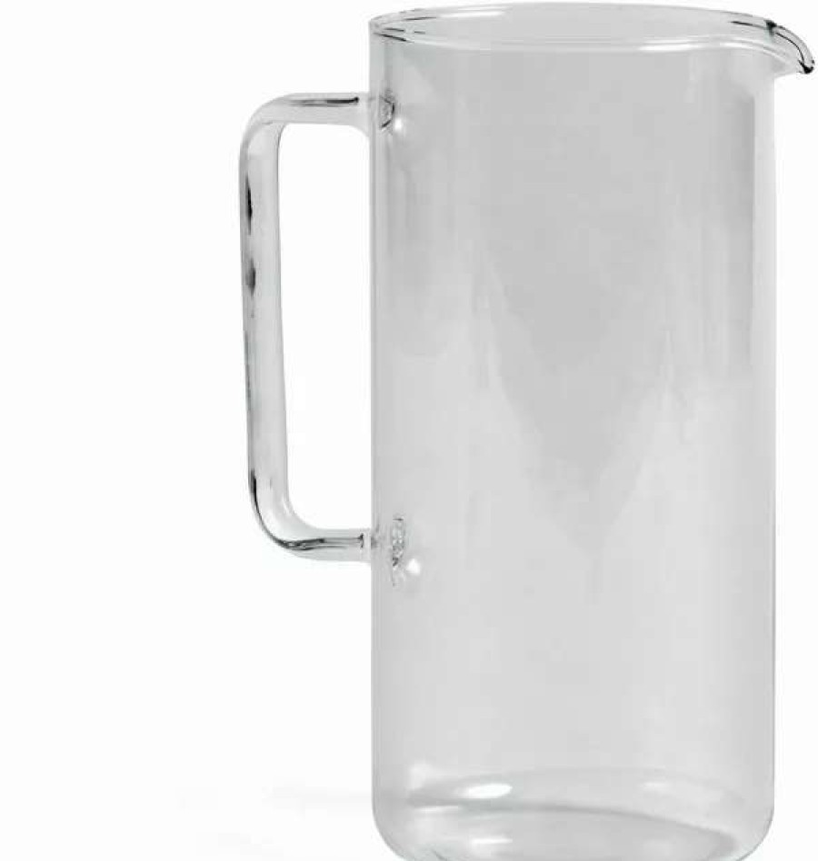 Jugs * | 2 L Clear Borosilicate Glass Jug Hay