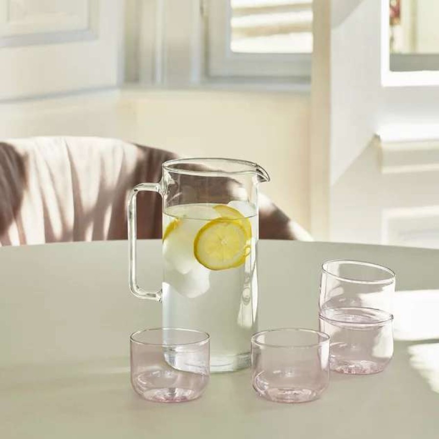 Jugs * | 2 L Clear Borosilicate Glass Jug Hay