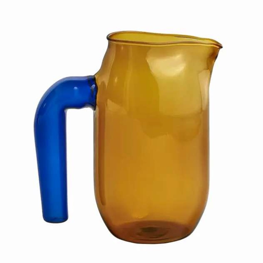 Jugs * | Amber Glass Pitcher S Jug Hay