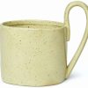 Cups * | Porcelain Mug Yellow Speckled 9 X 11 X 12 Cm Flow Ferm Living